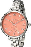 Marc Jacobs Sally Orange Dial Silver Steel Strap Watch for Women - MBM3365 Authentic Buy Shop Now