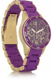 Marc Jacobs Rock Chronograph Purple Dial Purple Silicone Strap Watch for Women - MBM2549 Authentic Buy Shop Now