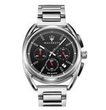 Maserati Trimarano Chronograph Black Dial Silver Stainless Steel Strap Watch For Men - R8873632003 Authentic Buy Shop Now