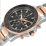 Maserati SFIDA Black Dial Two Tone Steel Strap Watch For Men - R8873640014 Authentic Buy Shop Now