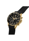 Maserati SFIDA Chronograph Black Dial Rubber Strap Watch For Men - R8871640001 Authentic Buy Shop Now
