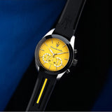 Maserati Traguardo Chronograph Yellow Dial Black Silicone Strap Watch For Men - R8871612045 Authentic Buy Shop Now
