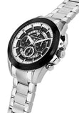 Maserati Traguardo Chronograph Black Dial Silver Steel Strap Watch For Men - R8873612059 Authentic Buy Shop Now
