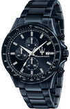 Maserati SFIDA Chronograph Blue Dial Blue Steel Strap Watch For Men - R8873640023 Authentic Buy Shop Now