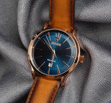 Maserati Epoca Blue Dial Brown Leather Strap Watch For Men - R8851118001 Authentic Buy Shop Now
