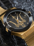 Maserati Potenza Quartz Black Dial Gold Mesh Bracelet Watch For Men - R8853108006 Authentic Buy Shop Now