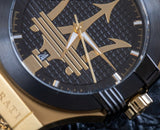 Maserati Potenza Quartz Black Dial Gold Mesh Bracelet Watch For Men - R8853108006 Authentic Buy Shop Now