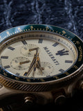 Maserati SFIDA Quartz Yellow Dial Gold Strap Watch For Men - R8873640005 Authentic Buy Shop Now