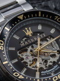 Maserati SFIDA Automatic Black Dial Silver Steel Strap Watch For Men - R8823140002 Authentic Buy Shop Now