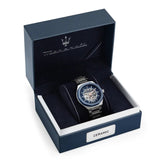 Maserati Stile Automatic Skeleton Silver Dial Silver Steel Strap Watch For Men - R8823142004 Authentic Buy Shop Now