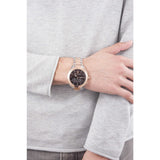 Maserati Traguardo Chronograph Brown Dial Two Tone Steel Strap Men's Watch - R8873612003 Authentic Buy Shop Now