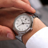 Maserati Stile 3H White Dial Silver Steel Strap Watch For Men - R8853142005 Authentic Buy Shop Now