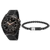 Maserati Traguardo Chronograph Black Dial Black Steel Strap Watch For Men - R8873612048 Authentic Buy Shop Now