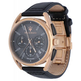 Maserati Trimarano Chronograph Black Dial Leather Strap Watch For Men - R8871632002 Authentic Buy Shop Now