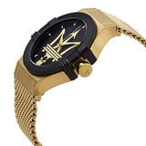 Maserati Potenza Quartz Black Dial Gold Mesh Bracelet Watch For Men - R8853108006 Authentic Buy Shop Now