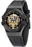 Maserati Potenza Automatic Black Dial Black Leather Strap Watch For Men - R8821108036 Authentic Buy Shop Now