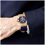 Maserati Potenza 42mm Rose Gold & Blue Dial Blue Leather Strap Watch For Men - R8851108027 Authentic Buy Shop Now