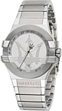 Maserati Potenza Silver Dial Silver Steel Strap Watch For Men - R8853108002 Authentic Buy Shop Now