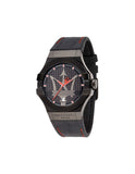 Maserati Potenza 3H STR Black Dial 42mm Leather Strap Watch For Men - R8851108010 Authentic Buy Shop Now