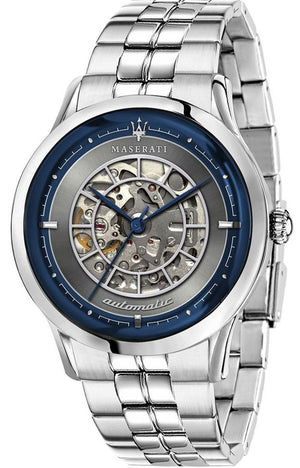 Maserati Ricordo Automatic Gray Dial Silver Steel Strap Watch For Men - R8823133003 Authentic Buy Shop Now