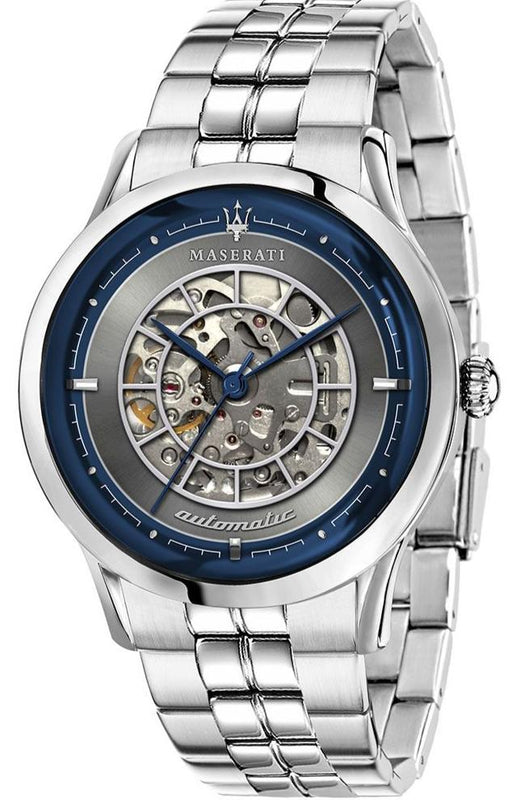 Maserati Ricordo Automatic Gray Dial Silver Steel Strap Watch For Men - R8823133003 Authentic Buy Shop Now