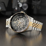 Maserati SFIDA Automatic Skeleton Black Dial Two Tone Steel Strap Watch For Men - R8823140010 Authentic Buy Shop Now