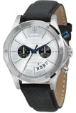 Maserati Circuito Chronograph Analog White Dial Black Leather Strap Watch for Men - R8871627005 Authentic Buy Shop Now