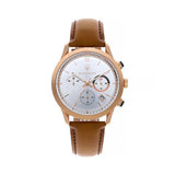 Maserati Ricordo Chronograph Silver Dial Brown Leather Strap Watch For Men - R8871633002 Authentic Buy Shop Now