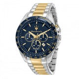 Maserati Traguardo Chronograph Limited Edition Blue Dial Two Tone Steel Strap Watch For Men - R8873612046 Authentic Buy Shop Now