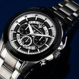 Maserati Traguardo Chronograph Black Dial Silver Steel Strap Watch For Men - R8873612059 Authentic Buy Shop Now