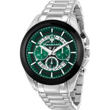 Maserati Traguardo Chronograph Green Dial Silver Steel Strap Watch For Men - R8873612060 Authentic Buy Shop Now