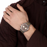 Maserati Legend Chronograph Brown Dial Two Tone Steel Strap Watch For Men - R8873638003 Authentic Buy Shop Now