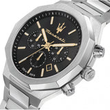 Maserati Stile Chronograph Black Dial Silver Steel Strap Watch For Men - R8873642010 Authentic Buy Shop Now