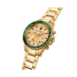 Maserati SFIDA Quartz Yellow Dial Gold Strap Watch For Men - R8873640005 Authentic Buy Shop Now