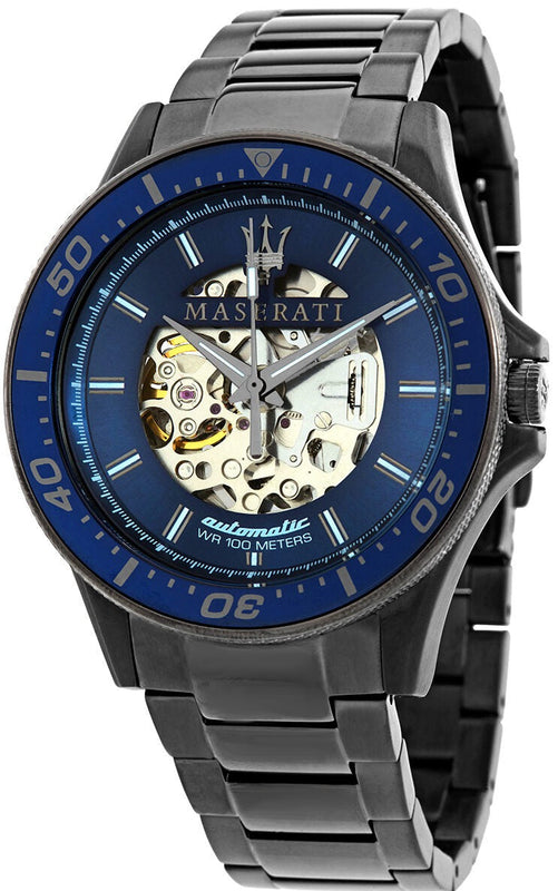 Maserati SFIDA Automatic Blue Dial Silver Steel Strap Watch For Men - R8823140001 Authentic Buy Shop Now