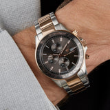 Maserati SFIDA Black Dial Two Tone Steel Strap Watch For Men - R8873640014 Authentic Buy Shop Now