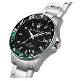 Maserati SFIDA Chronograph Black Dial Silver Steel Strap Watch For Men - R8853140005 Authentic Buy Shop Now