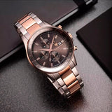 Maserati SFIDA Black Dial Two Tone Steel Strap Watch For Men - R8873640014 Authentic Buy Shop Now