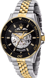 Maserati SFIDA Automatic Skeleton Black Dial Two Tone Steel Strap Watch For Men - R8823140010 Authentic Buy Shop Now