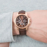 Maserati Successo Brown Dial Brown Leather Strap Watch For Men - R8871621004 Authentic Buy Shop Now