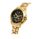 Maserati Successo 44mm Black Dial Gold Stainless Steel Strap Watch For Men - R8873621013 Authentic Buy Shop Now