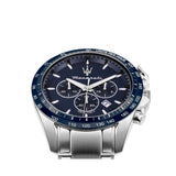 Maserati Traguardo Chronograph Blue Dial 45mm Stainless Steel Watch For Men - R8873612043 Authentic Buy Shop Now