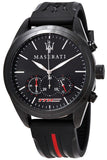 Maserati Traguardo Chronograph Black Dial Black Rubber Strap Watch For Men - R8871612004 Authentic Buy Shop Now