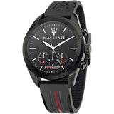Maserati Traguardo Chronograph Black Dial Black Rubber Strap Watch For Men - R8871612004 Authentic Buy Shop Now
