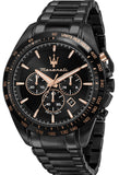 Maserati Traguardo Chronograph Black Dial Black Steel Strap Watch For Men - R8873612048 Authentic Buy Shop Now