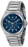 Maserati Triconic Quartz Blue Dial Silver Steel Strap Watch For Men - R8873639001 Authentic Buy Shop Now