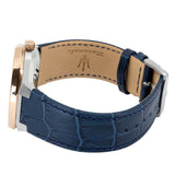 Maserati Stile Automatic Limited Edition White Dial Blue Leather Strap Watch For Men - R8821142001 Authentic Buy Shop Now