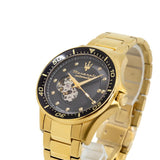 Maserati SFIDA Black Dial Yellow Gold Toned Watch For Men - R8823140003 Authentic Buy Shop Now