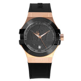 Maserati Potenza Black & Rose Gold Dial Black Rubber Strap Watch For Men - R8851108002 Authentic Buy Shop Now