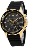 Maserati SFIDA Chronograph Black Dial Rubber Strap Watch For Men - R8871640001 Authentic Buy Shop Now